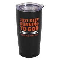 2pk -Tumbler Just Keep Running To 20 oz Black - (Pack of 2)