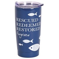 2pk -Tumbler Rescued Redeemed Restored Navy - (Pack of 2)