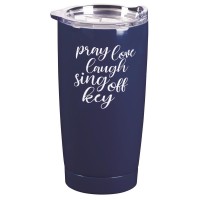 2pk -PRAY LOVE LAUGH SING NAVY TUMBLER - (Pack of 2)