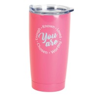 2pk -Tumbler You Are Chosen Worthy Pink 20 oz - (Pack of 2)