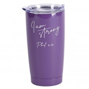 2pk -Tumbler I Am Strong Purple 20 oz - (Pack of 2) 2pk -Tumbler I Am Strong Purple 20 oz - (Pack of 2)