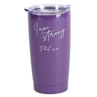 2pk -Tumbler I Am Strong Purple 20 oz - (Pack of 2) 2pk -Tumbler I Am Strong Purple 20 oz - (Pack of 2)