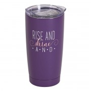 2pk -Tumbler Rise And Shine 20 oz Purple - (Pack of 2) 2pk -Tumbler Rise And Shine 20 oz Purple - (Pack of 2)