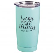 2pk -I CAN DO ALL THINGS TEAL TUMBLER - (Pack of 2) 2pk -I CAN DO ALL THINGS TEAL TUMBLER - (Pack of 2)