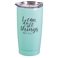 2pk -I CAN DO ALL THINGS TEAL TUMBLER - (Pack of 2) 2pk -I CAN DO ALL THINGS TEAL TUMBLER - (Pack of 2)