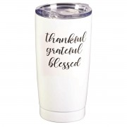 2pk -THANKFUL GRATEFUL BLESSED WHITE TUMBLER - (Pack of 2) 2pk -THANKFUL GRATEFUL BLESSED WHITE TUMBLER - (Pack of 2)