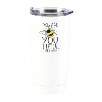 2pk -TUMBLER YOU ARE BEE YOUTIFUL WHITE - (Pack of 2) 2pk -TUMBLER YOU ARE BEE YOUTIFUL WHITE - (Pack of 2)