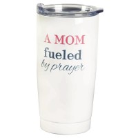 2pk -Tumbler A Mom Fueled By White 20 oz - (Pack of 2)