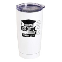 2pk -Tumbler Congrats Graduate 20 oz White - (Pack of 2)