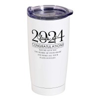 2pk -Tumbler Class Of 2024 Graduate 20 oz - (Pack of 2)