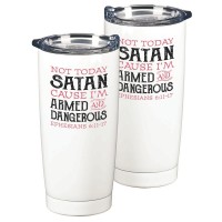 2pk -TMBLR NOT TODAY SATAN SS WHITE 20 OZ - (Pack of 2)