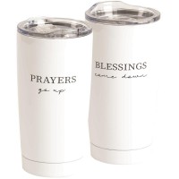 2pk -Prayers Go Up Stainless Steel Tumbler - (Pack of 2)