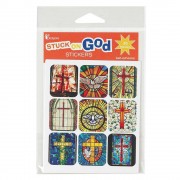 6pk -STICKER STAINED GLASS STICKER 36 PCS - Pack of 6