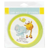 3pk -STKR PRECIOUS LITTLE MONTLY MILESTONE 5" - Pack of 3