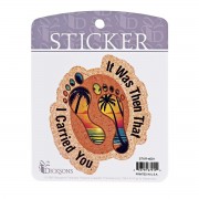 6pk -Sticker Footprints Palm Trees And Feet - Pack of 6 6pk -Sticker Footprints Palm Trees And Feet - Pack of 6