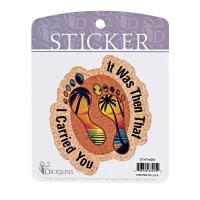 6pk -Sticker Footprints Palm Trees And Feet - Pack of 6