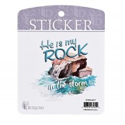 6pk -Sticker He Is Rock In The Storm Ps. 18:2 - Pack of 6 6pk -Sticker He Is Rock In The Storm Ps. 18:2 - Pack of 6