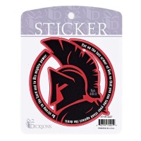 6pk -Sticker Red Black Helmet Armor Of God - Pack of 6