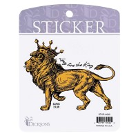 6pk -Sticker Golden Lion Long Live The King - Pack of 6