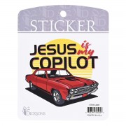 6pk -Sticker Jesus Is My Copilot Red Car - Pack of 6 6pk -Sticker Jesus Is My Copilot Red Car - Pack of 6