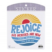 6pk -Sticker Rejoice His Mercies Are New - Pack of 6