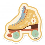 6pk -Sticker Floral Skate Rolling With Jesus - Pack of 6 6pk -Sticker Floral Skate Rolling With Jesus - Pack of 6