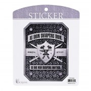 6pk -Sticker Iron Sharpens Iron - Pack of 6 6pk -Sticker Iron Sharpens Iron - Pack of 6