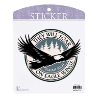 6pk -Sticker Eagle In Flight They Will Soar - Pack of 6