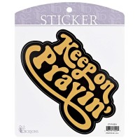 6pk -Sticker Keep On Praying Text - Pack of 6