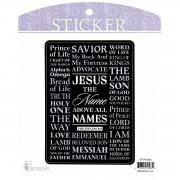 6pk -Sticker Names Of Jesus Printed Boldly - Pack of 6