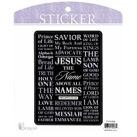 6pk -Sticker Names Of Jesus Printed Boldly - Pack of 6
