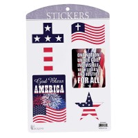 6pk -Sticker Patriotic Collection - Pack of 6