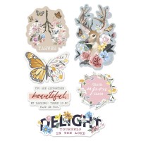 6pk -Sticker Watercolor Floral Collection - Pack of 6