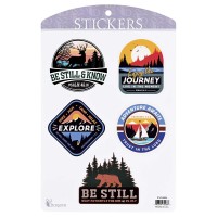 6pk -Sticker Explore Nature Scenes Collection - Pack of 6