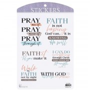 6pk -Sticker Faith And Pray Collection - Pack of 6 6pk -Sticker Faith And Pray Collection - Pack of 6