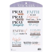 6pk -Sticker Faith And Pray Collection - Pack of 6