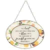 2pk -Oval Suncatcher Heart Friend 9in - (Pack of 2)