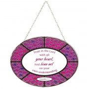 2pk -Oval Suncatcher Trust In The Lord 9in - (Pack of 2) 2pk -Oval Suncatcher Trust In The Lord 9in - (Pack of 2)