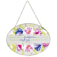 2pk -Suncatcher Satisfy Us Psalm 90:14 9in - (Pack of 2) 2pk -Suncatcher Satisfy Us Psalm 90:14 9in - (Pack of 2)