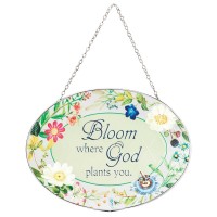 2pk -Suncatcher Bloom Where God Plants 9in - (Pack of 2) 2pk -Suncatcher Bloom Where God Plants 9in - (Pack of 2)