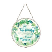 2pk -Suncatcher Let The Beauty Psalm 90:17 - (Pack of 2) 2pk -Suncatcher Let The Beauty Psalm 90:17 - (Pack of 2)