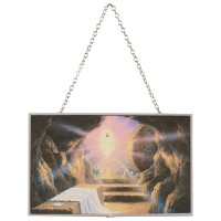2pk -Suncatcher Christ Is Risen 8in Rectangle - (Pack of 2)