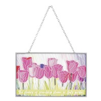 2pk -Suncatcher Tulips The Flowers 8x5 - (Pack of 2)