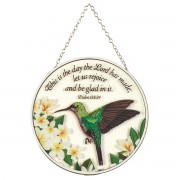 2pk -HUMMINGBIRD PSALM 118:24 SUNCATCHER - (Pack of 2)