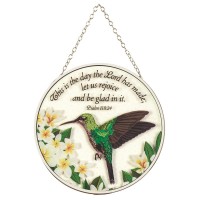 2pk -HUMMINGBIRD PSALM 118:24 SUNCATCHER - (Pack of 2) 2pk -HUMMINGBIRD PSALM 118:24 SUNCATCHER - (Pack of 2)