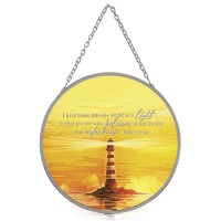 2pk -Suncatcher Lighthouse John 12:46 6in - (Pack of 2)