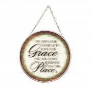 2pk -Suncatcher We Open Our Home 6"H - (Pack of 2) 2pk -Suncatcher We Open Our Home 6"H - (Pack of 2)