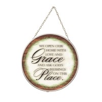2pk -Suncatcher We Open Our Home 6"H - (Pack of 2)