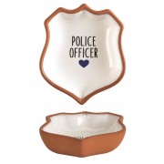 6pk -Trinket Tray Mini Police Officer - Pack of 6