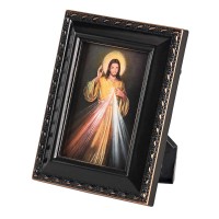 Tiny Frame Divine Mercy Black